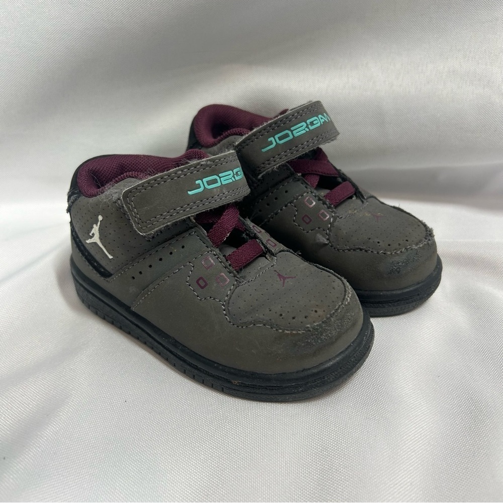 Nike Air Jordan | 1 Flight Toddler Shoes Gray Purple Size 5C